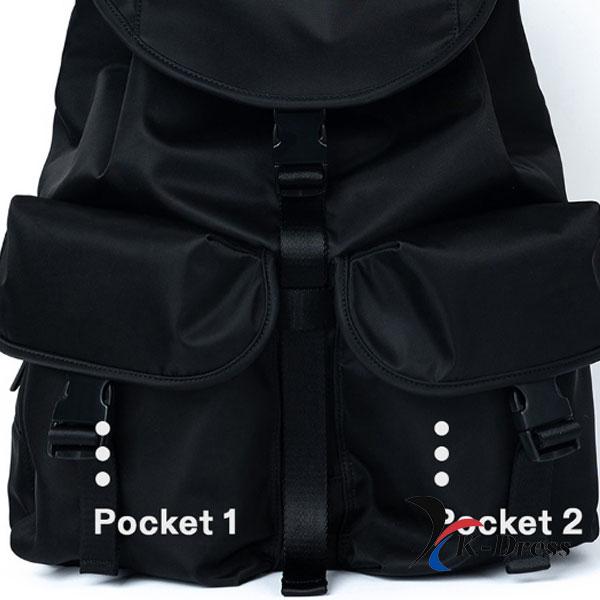 HAHARCHIVE 2-Pocket Cargo Black Daily Unisex Travel Backpack for Students, Laptop Bag for Professionals