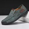 Mode Fait Main Cuir Chaussures Homme Décontracté Confortable Mocassins Slip On Homme Chaussures Cuir Plates Mocassins Chaussures de Marche 2024