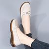 Women's Genuine Leather Slip-On Shoes: Breathable, Soft Sole, Non-Slip Flats for Middle-Aged & Elderly
