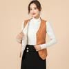 Women Cotton Clothes Vest Casual Cold Insulation Down Waistcoats Slim Stand Collar Down Vest Jackets