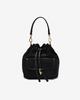 ESquire Collection Women S Nylon Monet Bucket Bag Black