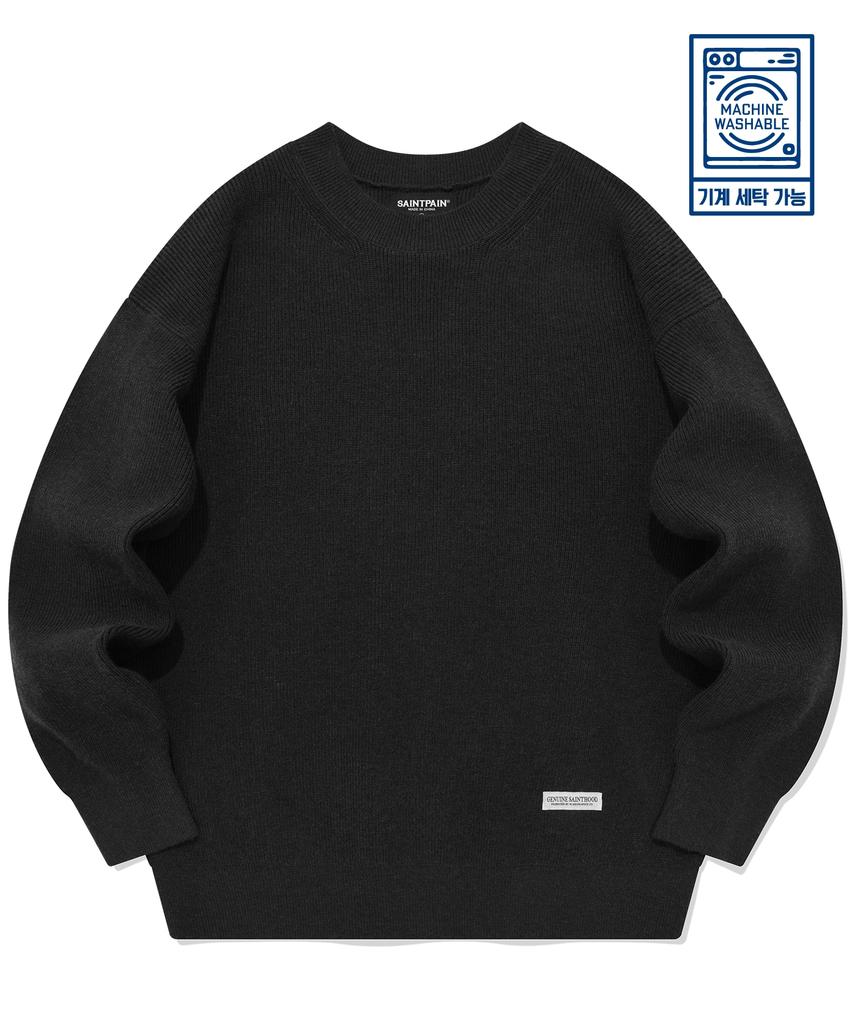 SAINTPAIN Sp Pbt Oversized Knit Sweater - Black