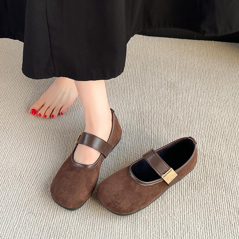 Nowe Popularne Damskie Retro Płaskie Buty Mary Jane Okrągły Nosek Miękka Podeszwa Wygodne Codzienne Buty Klasyczne w Stylu Vintage na Co Dzień