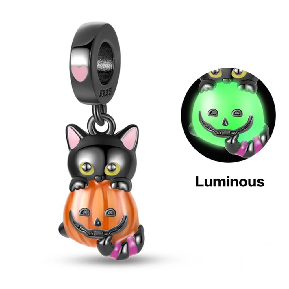 Copper Metal Plated Tombstone Pumpkin Ghost Pendant Bead Component Charm Bead Component Bracelets Designed For Women Compatible With Pendant Bead