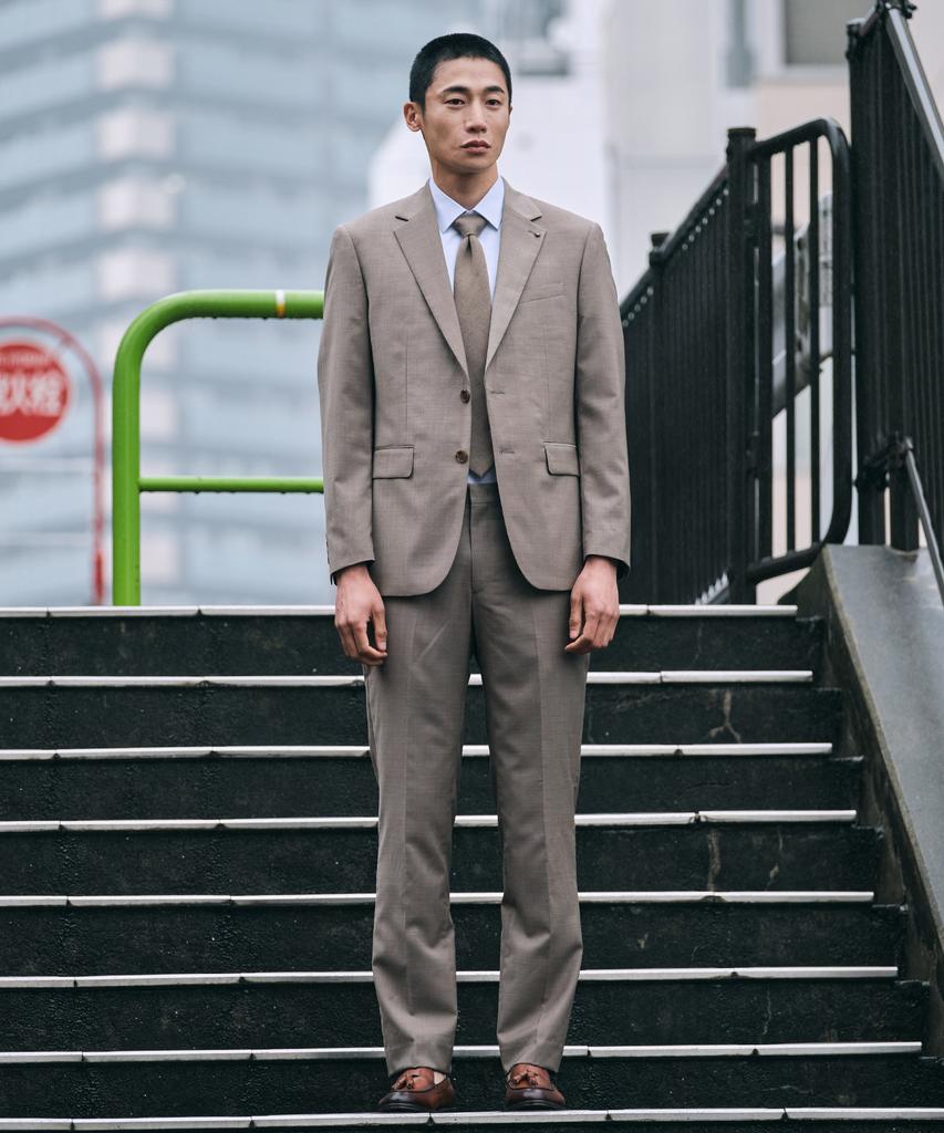 Stco [Summer Suit] Italy Marlane Stretch Summer Wool 100% Suit Set_Beige (Classic Fit)_Ssjvb92Set