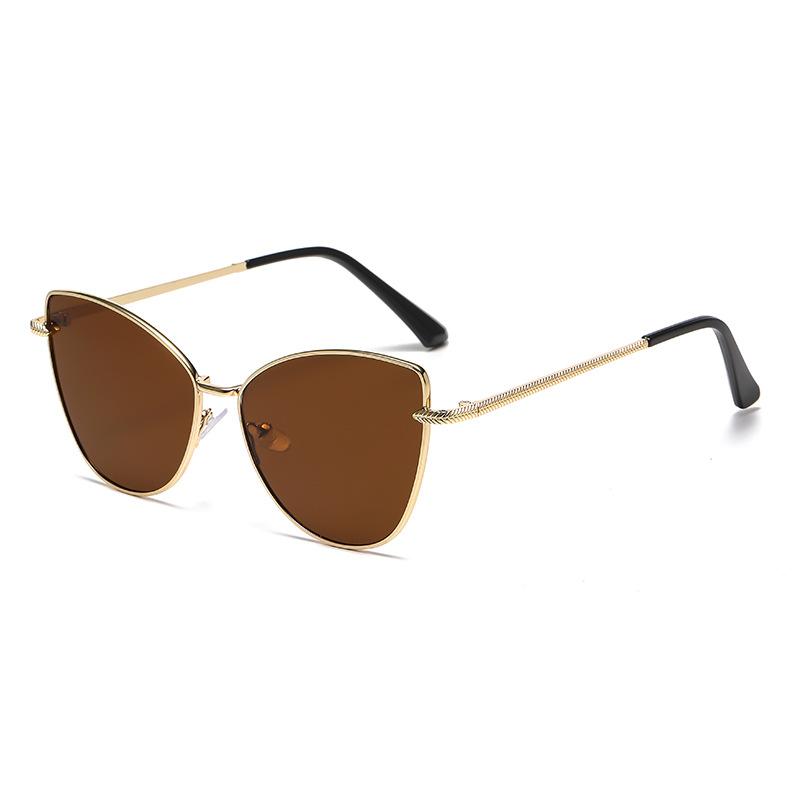 Fashionable And Cool Metal Material Cat Eye Sun Glasses New Style Women's Outdoor Photography Eyeglasses Summer UV Protection Gafas De Sol
