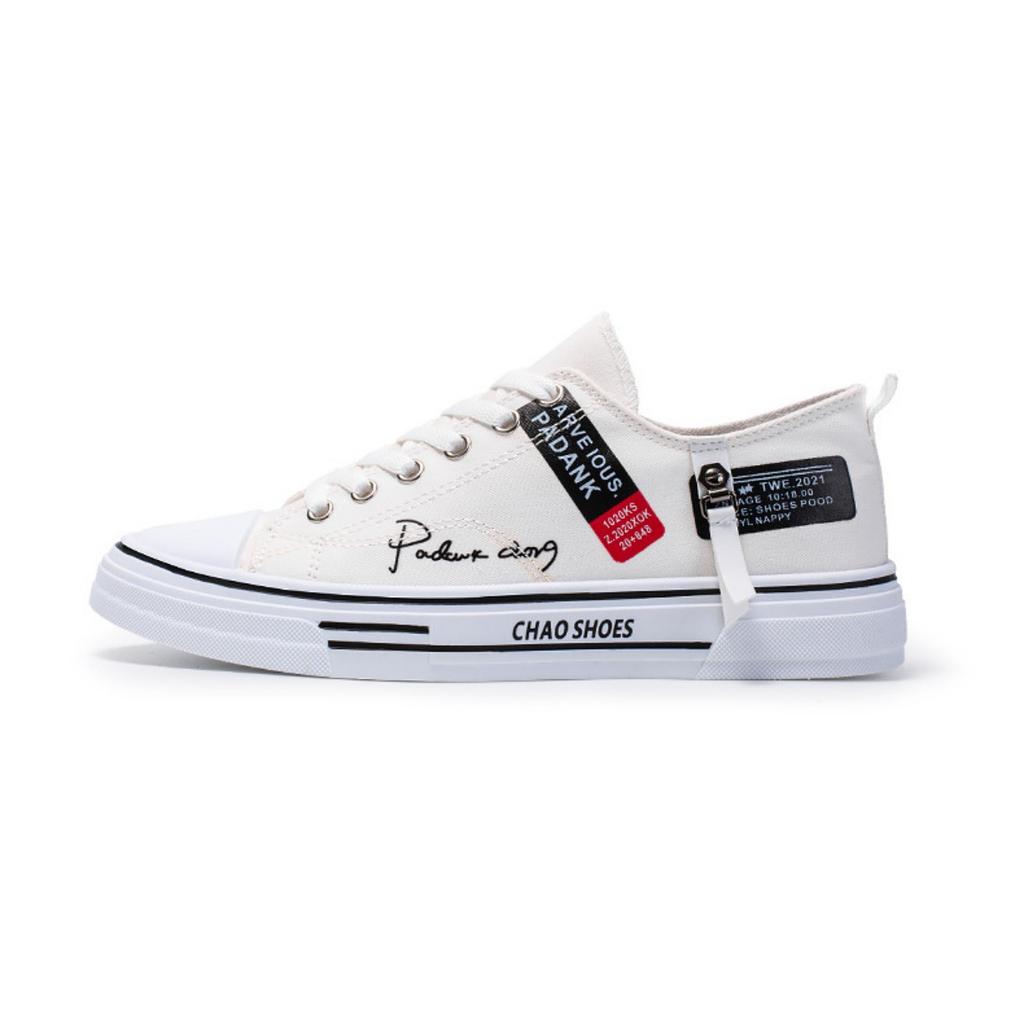 Breathable Men's Canvas Shoes, Hong Kong Style Men's Shoes Casual Shoes Tide Lightweight Low-top Board Shoes
