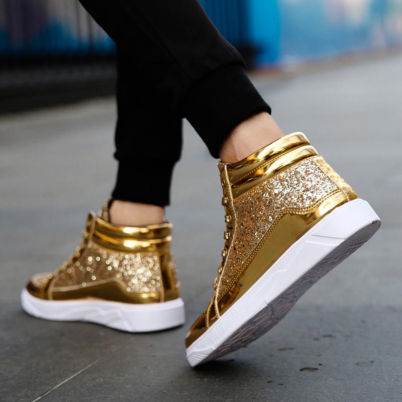 Unisex Sneakers Casual Shoes for Women Sequin Platform Sneakers Men's High-tops Walking Shoes