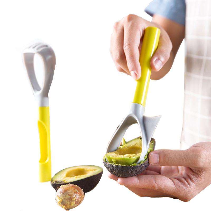 Multifunction 5 In 1 Avocado Slicer Plastic Fruit Pitter Corer Scoop Vegetable Fruit Masher KC0809-4