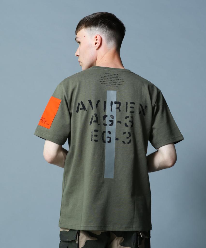 AVIREX REMODEL DESIGN CREW NECK T-SHIRT M olive 783-3934025