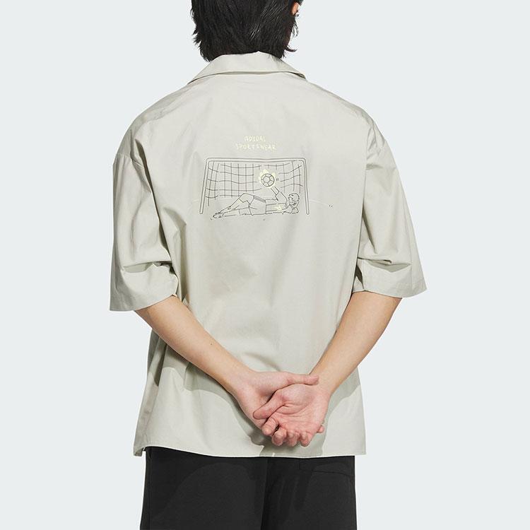 adidas Graphic Short Sleeve Shirt With Anime Print Men Tops Light-Grey JN4513