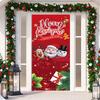Weihnachten Tür Aufkleber Dekoration Outdoor Wandteppich Frohe Weihnachten Banner für Home Party