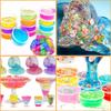 Jecimco Slime Kit Crystal Clay DIY Clay Set Clay Play Toys Handmade Tools Fishbowl Beads Fruit Slices Colorful Foam Confetti Contains 71 Pieces Fluffy
