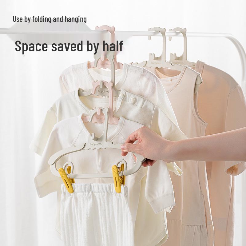 Original Multi-Functional Stackable Retractable Kids' Hanger with Trouser Clips & Clothes Pegs