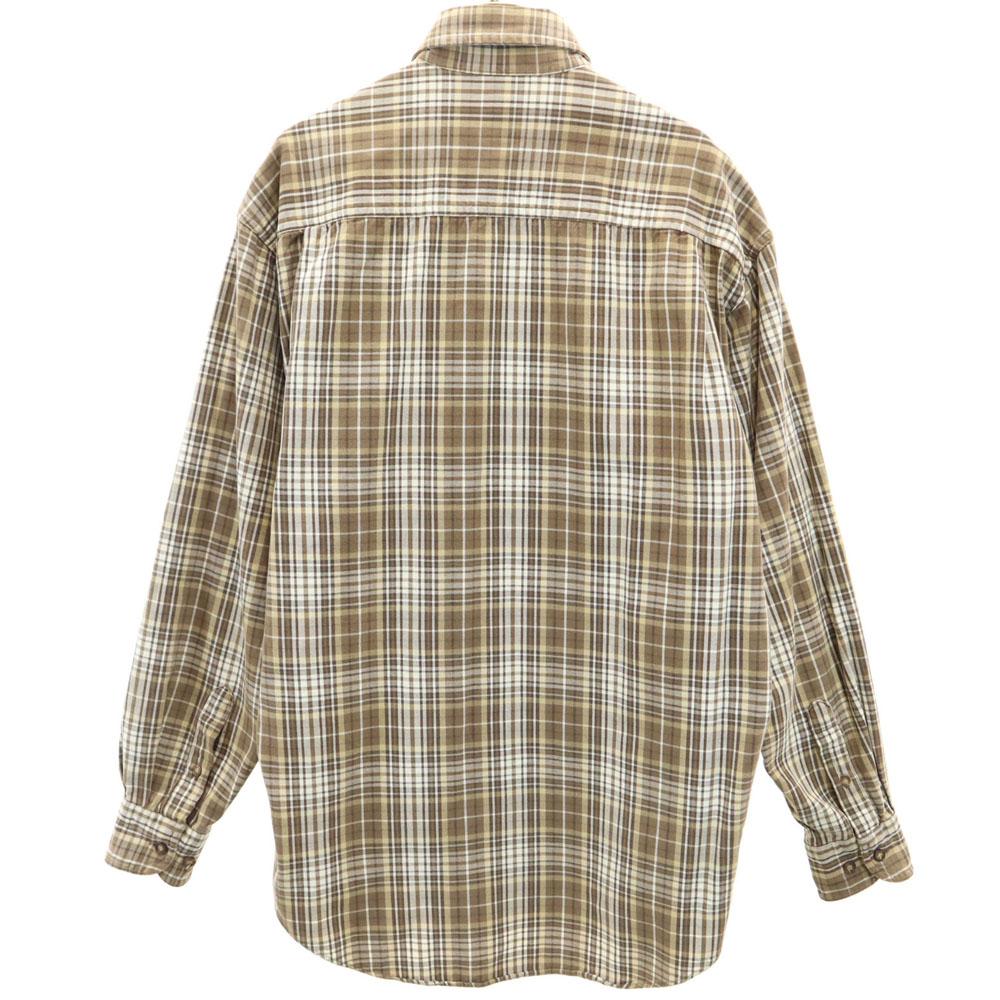 Gap 90s Old Check Pattern Long Sleeve Button Down Shirt S Brown Etc Men's Used