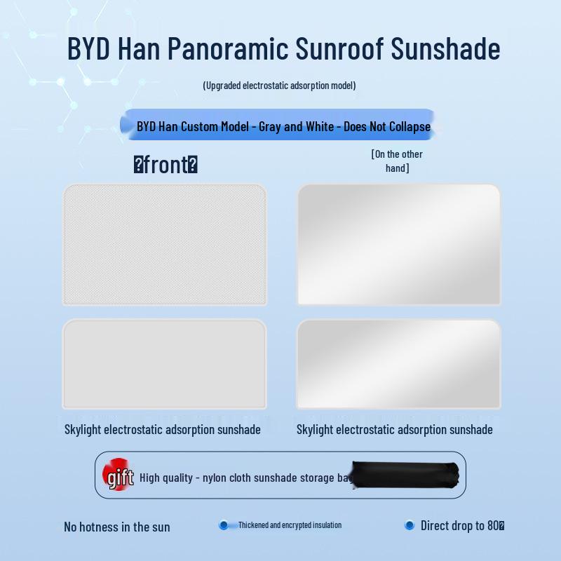 BYD Seal Song Han Tang Suede Sunroof Canopy: Heat Insulation & Sun Protection Shade
