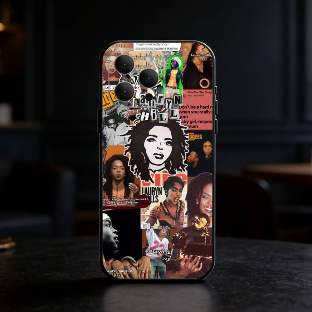 Singer L-Lauryn Hill Phone Case For iPhone 17,16,15,14,13,12,11 Plus,Pro,Max,Mini Silicone Black Soft Cover