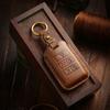 Vintage Leather Key Cover for Land Rover New Range Rover Discovery 5 Jaguar Handmade Car Protection Case Clasp