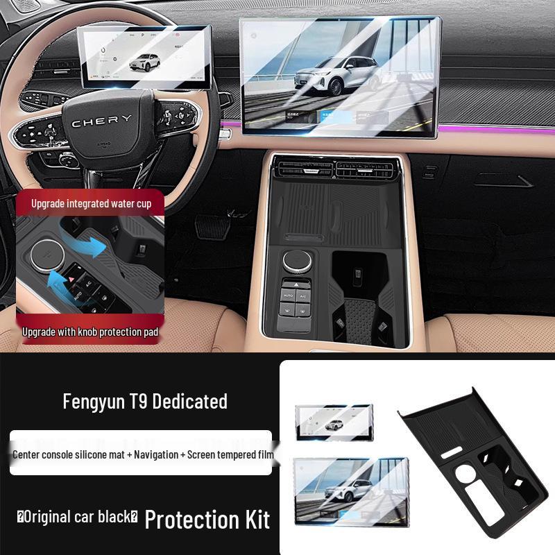 Silikon Anti-Rutsch-Matte für Chery Fengyun T9 Konsole & Getränkehalter
