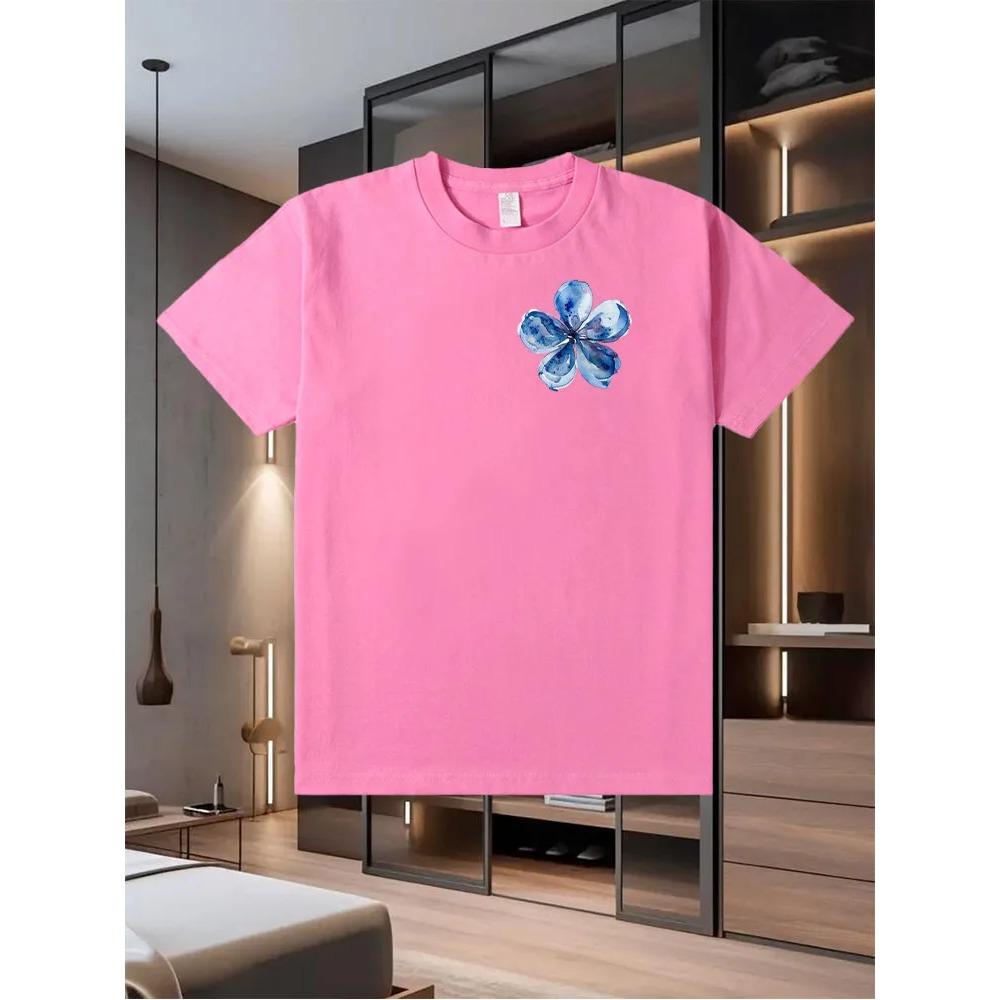 Nouveau T-shirt imprimé pour homme 2025 pour l'été Un haut ample polyvalent à manches courtes