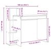 Desk in Sonoma Oak Finish 100 x 40 x 90 cm Particleboard