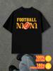 Men's T-Shirt Y2K Football Mom Black Regular Fit