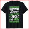 Kidney Transplant Survivor Organ Donor Recipient Black Cotton T-Shirt Unisex T-Shirt