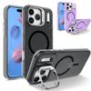 Luxury Bling Glitter For Magsafe Magnetic Case for iPhone 17 Air 17 Pro Max 16 Plus 15 14 13 12 11 Metal Lens Stand Clear Cover