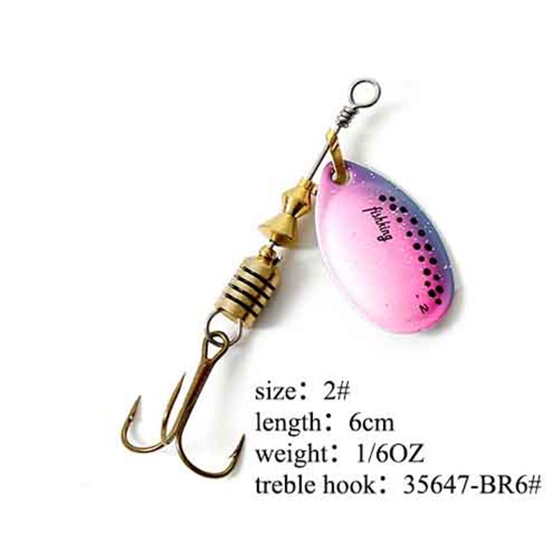 FISH KING Spinner appât 1pc leurre de pêche basse appâts durs cuillère avec triple crochet attirail de haute qualité