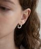 Merrymotive White Pearl And Crystal Mini Hoop Earring