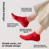 Red Socks, Same Style for Both Men and Women, Mid-length Socks for Autumn and Winter, New Year Socks, Wedding Couple Pair of Red Socks