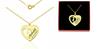 Necklace Feet Footprint Heart Engraving Gold-Plated 925