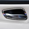 2 Stuks Koolstofvezel Twee Deurs Auto Interieur Handvat Cover Decals Trim Deurkom Stickers voor BMW E92 E93 3 Serie 2005-12