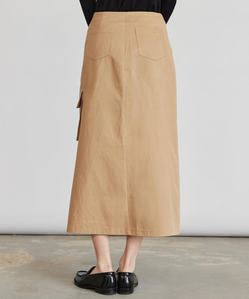 Itove Seoul Cargo Long Wrap Skirt Be
