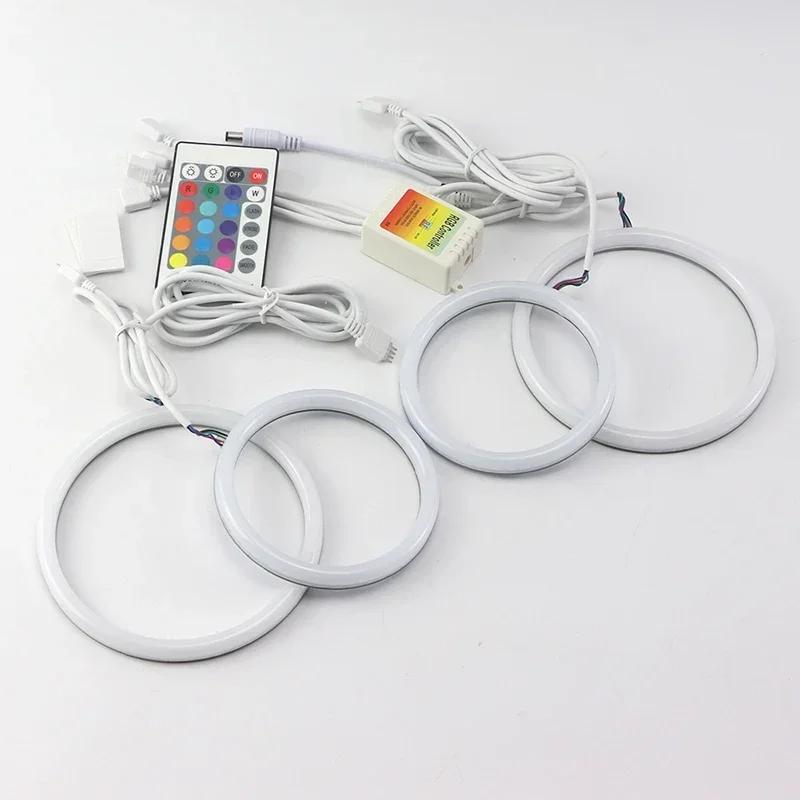 For BMW 3 Series E90 E91 2005 2006 2007 2008 Accessories 16 Colors RGB Cotton Light LED Angel Eyes Kit Ring Remote Control