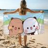 Cute Bubu and Dudu Cartoon Towel Beach Towel Oversized Quick Dry Towel Absorbent Soft Swim BeachTowels for Men Women