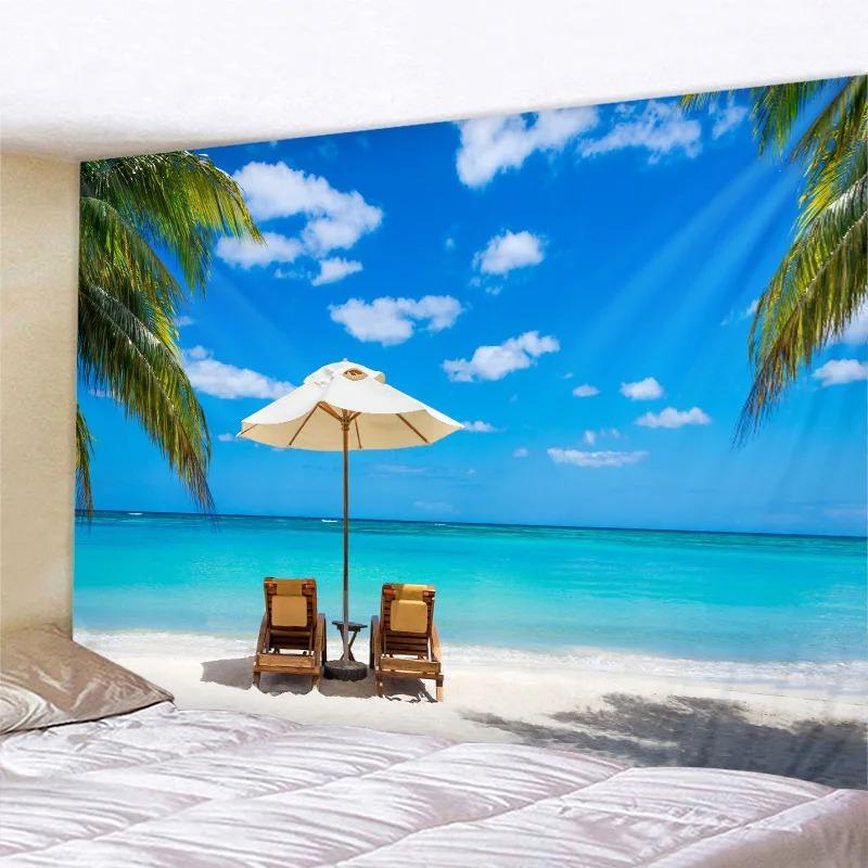 Bohemian style bedroom sofa blanket beautiful sea view Indian mandala tapestry wall hanging tapestry