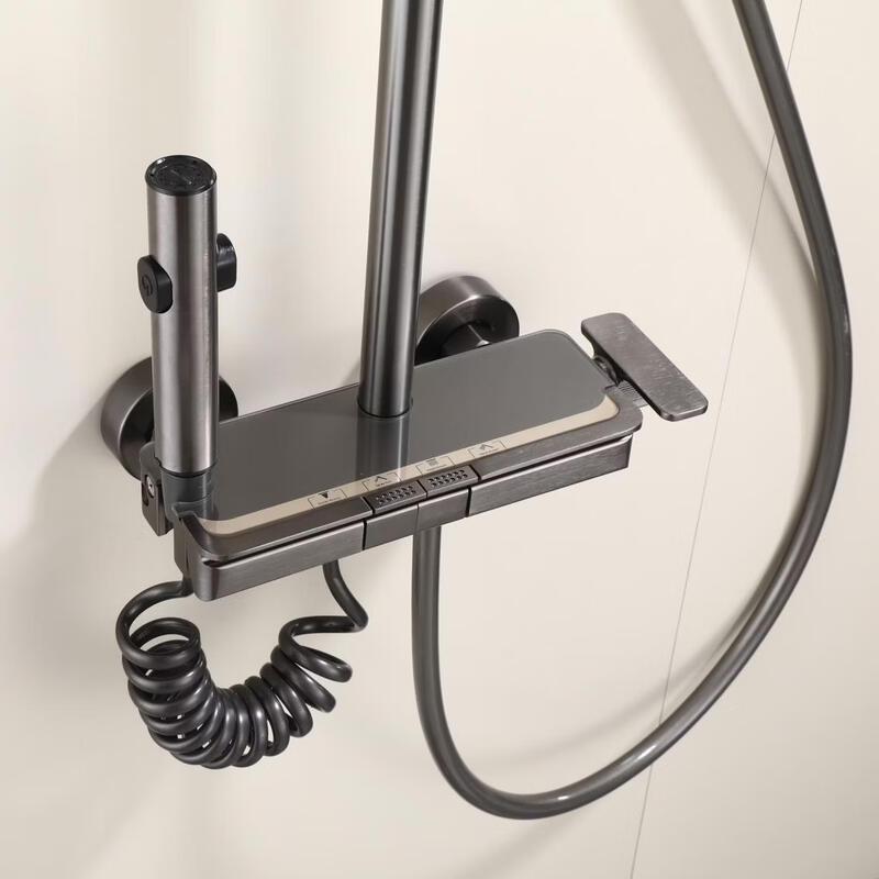 Yuzhuxun Gunmetal Grey Digital Display Shower System