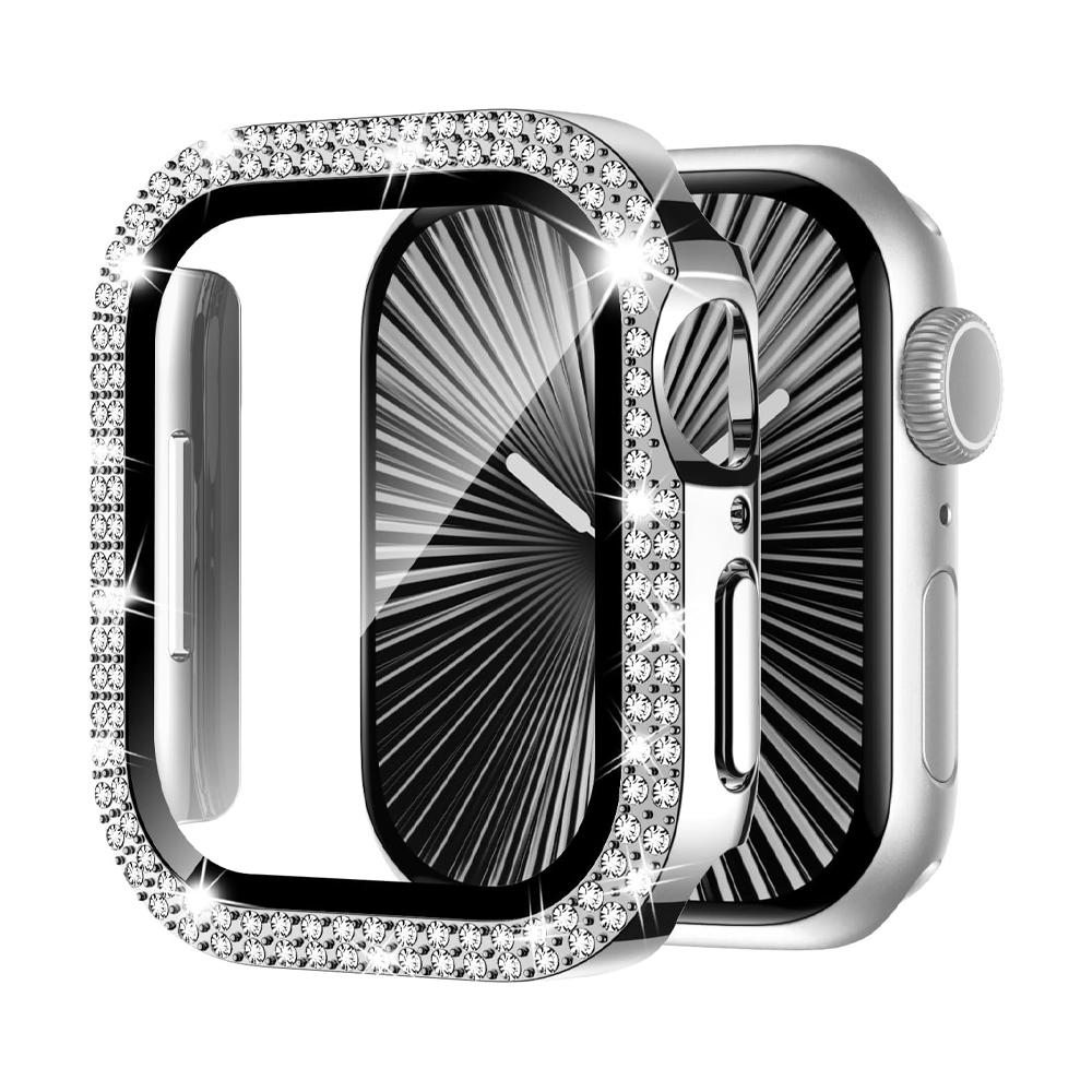 Kryt Pro Apple watch Pouzdro 10 11 46mm 42mm 45mm 44mm 40 41mm Diamantový Bumper Tvrzené Sklo Ochrana Displeje Řada 9 7 SE 6 8 5