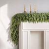 1/2Pcs 150/180/270CM Christmas Artificial Cedar Garland Simulation Norfolk Pine Needle Rattan Fake Greenery Mantle Fireplace Porch Outdoor Decoration