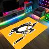 Pittsburgh Penguins Ontwerp Kristal Fluweel Tapijt Gezellig Niet?Antislip Bedrukt Tapijt Voor Slaapkamer Woonkamer Entree