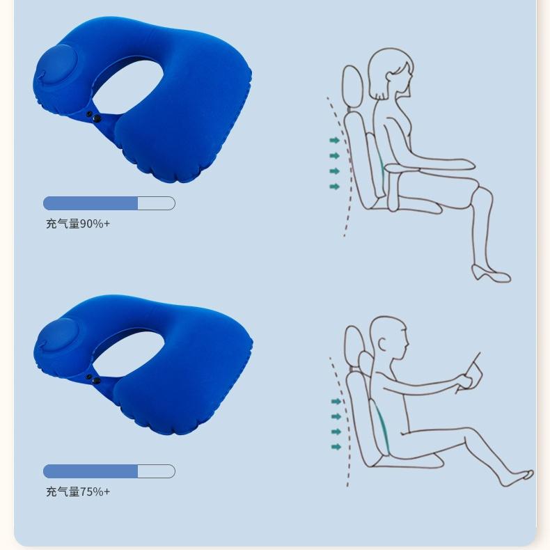 Coussin de siège de voiture gonflable automatique en forme de U