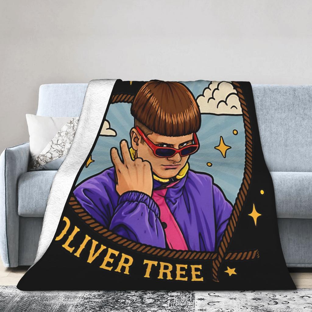RIP Oliver Tree Flannel Throw Blanket Blanket for Bed Travel Lightweight Quilt