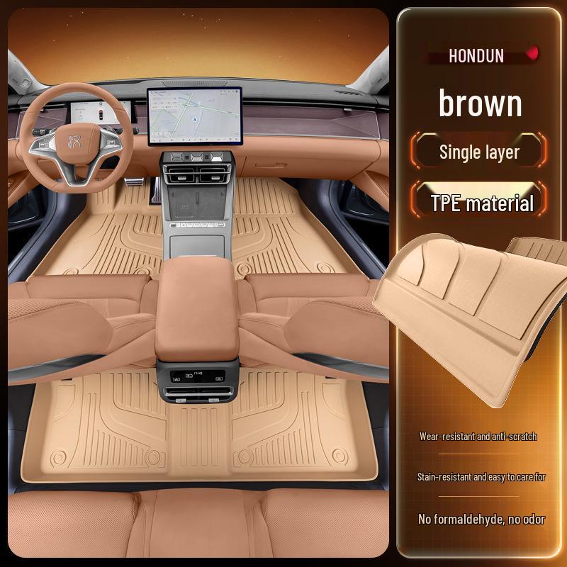 BYD Han L Floor Mats for TPEDM/EV25: New Car Interior Accessories for Driver and Passenger
