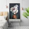Decorative Painting Living Room Home Decoration Flowers Feathers Woman Abstract Canvas Painting Wall Art Print Poster Picture