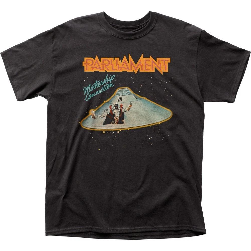 Parliament Mothership Connection Ανδρικό T-Shirt Μουσική Κλασικό Funk Μπάντα T-Shirt Μαύρο