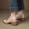 Women's Block Heel Sandals Platform Slip On Mules Casual Summer Shoes