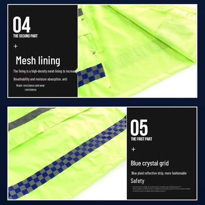 Yidong Fluorescent Reflective Waterproof Rain Suit