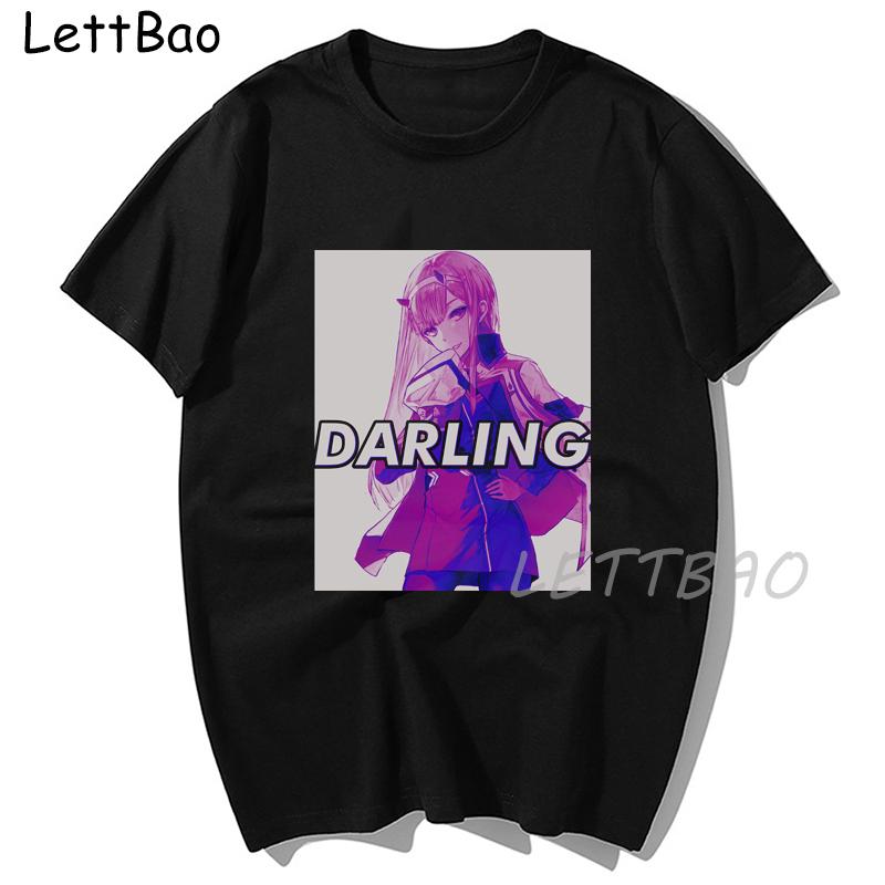 Darling In The Franxx Anime Vintage Tees Funny T Shirt Zero Two Hentai O Neck