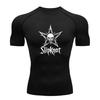 Men's Quick Dry Compression Athletic T-Shirt, Punk Skull Sta